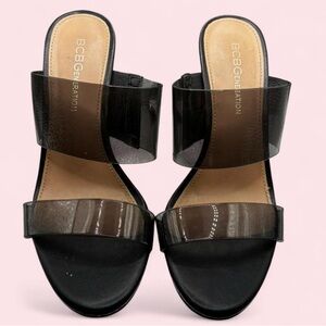 BCBGeneration Black and Brown Women's Sandals